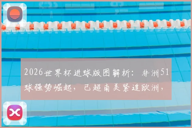 2026世界杯进球版图解析：非洲51球强势崛起，已超南美紧追欧洲，未来格局将如何演变？